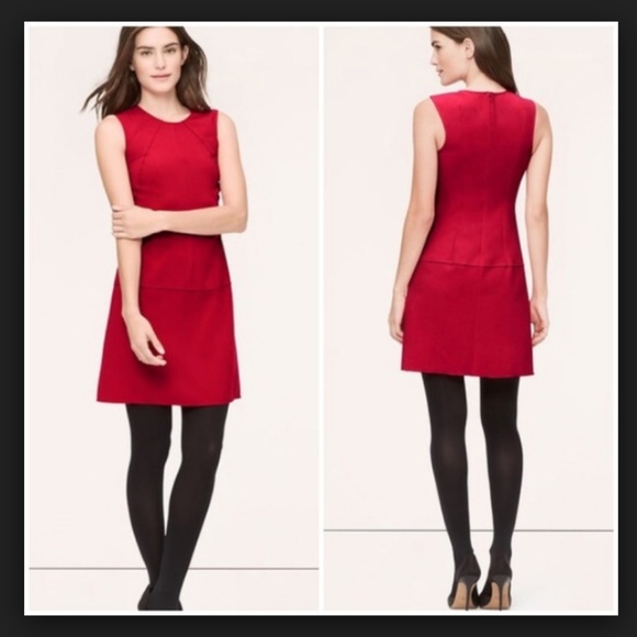 Loft Sheath Sleeveless Red Short Dress - Picture 1 of 1